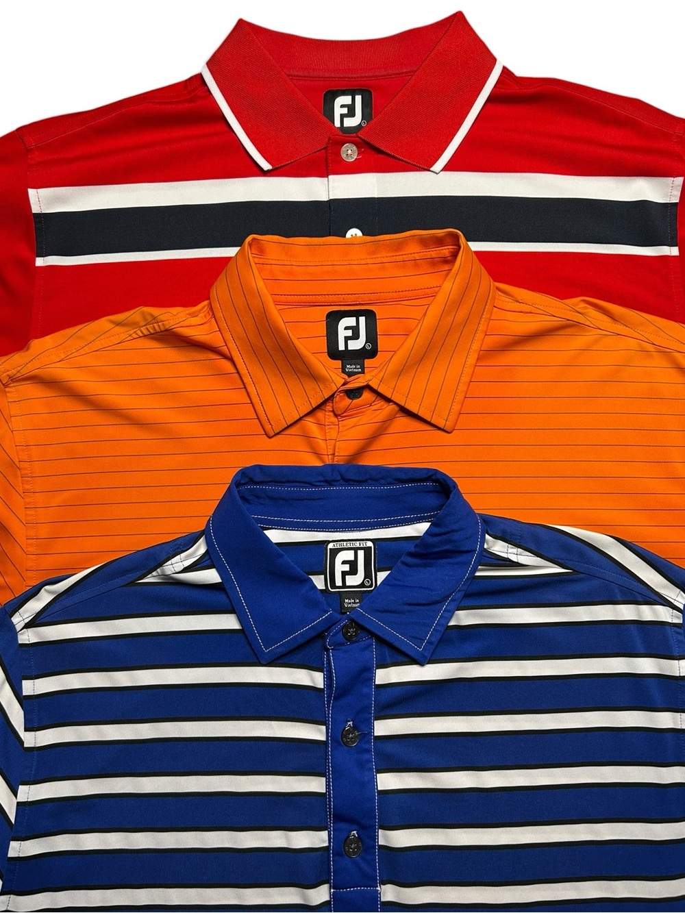 FootJoy ProDry Golf Polo Bundle Lot of 3 Titleist Sleeve Embroidery Mens Large
